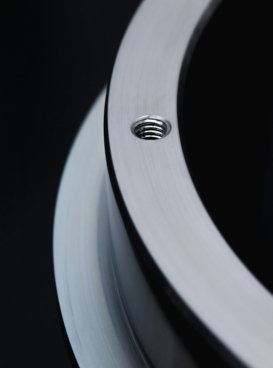 black and white round frame